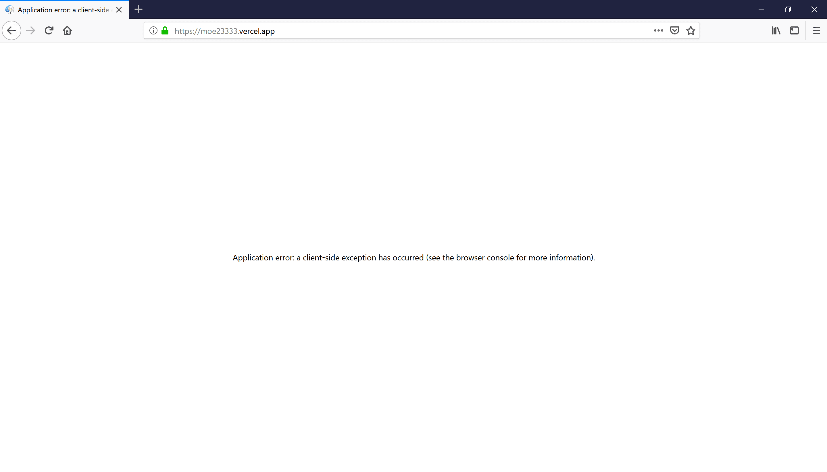 Firefox 64 上的测试截图